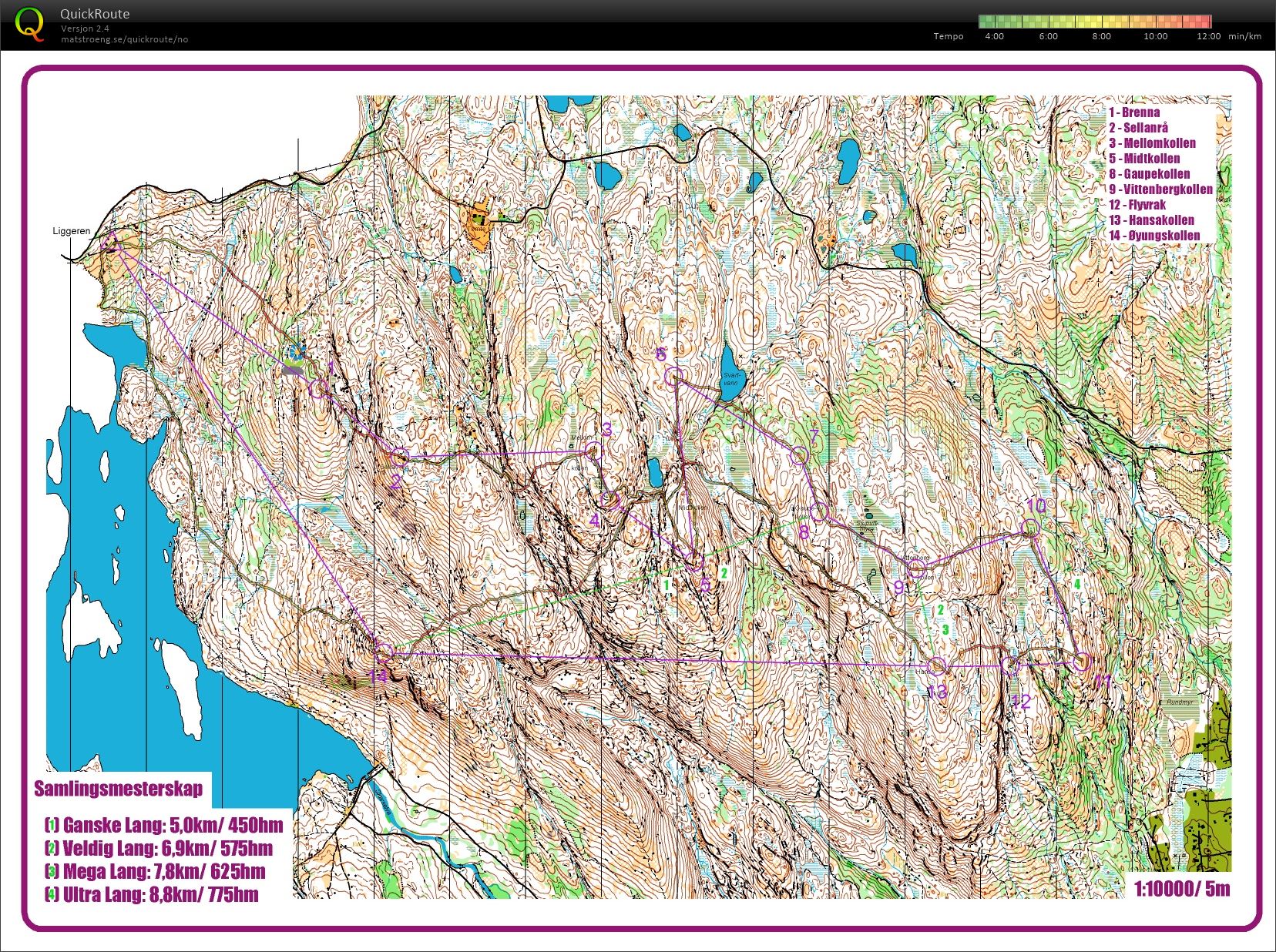 Sommersamling Liggern #5: O-langtur i Maridalsalpene (2017-06-30)