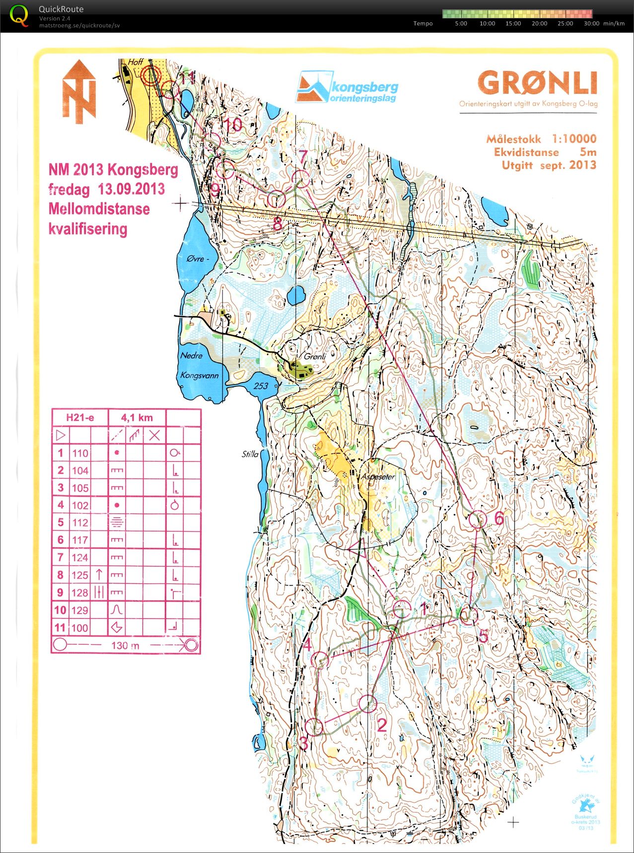 NM mellomdistanse kvalifisering H-5 (13.09.2013)