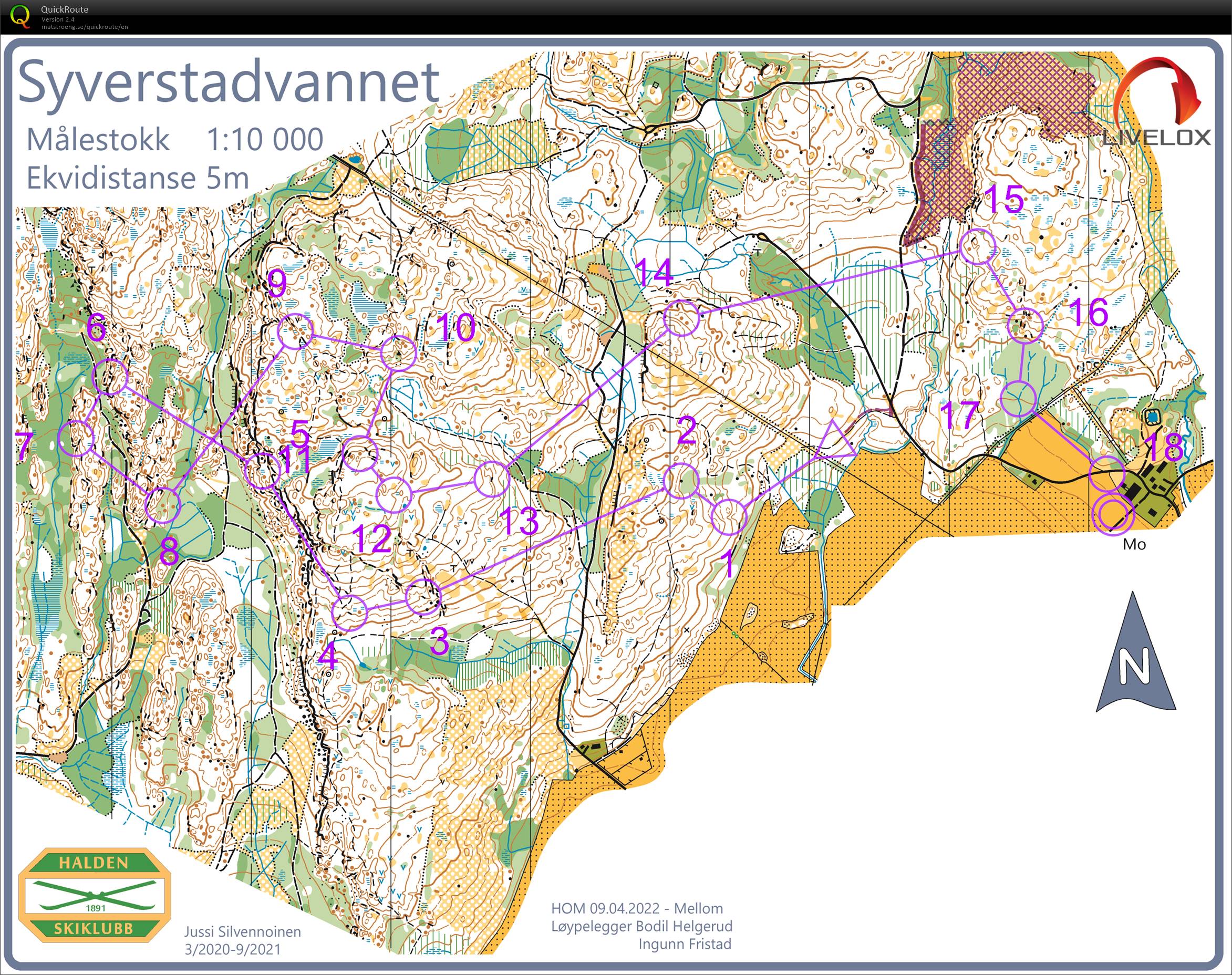 Halden O-Meeting, mellom (09.04.2022)