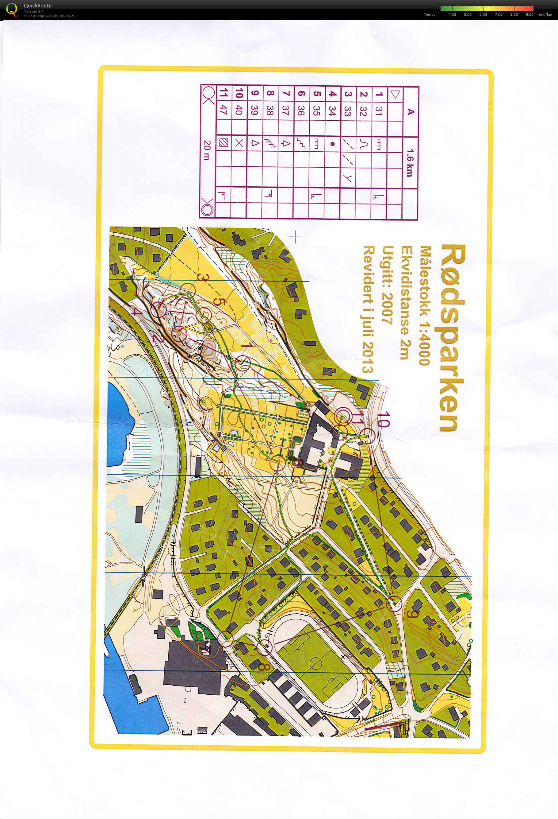 AOOK Sprint trening Løype A (2014-04-05)