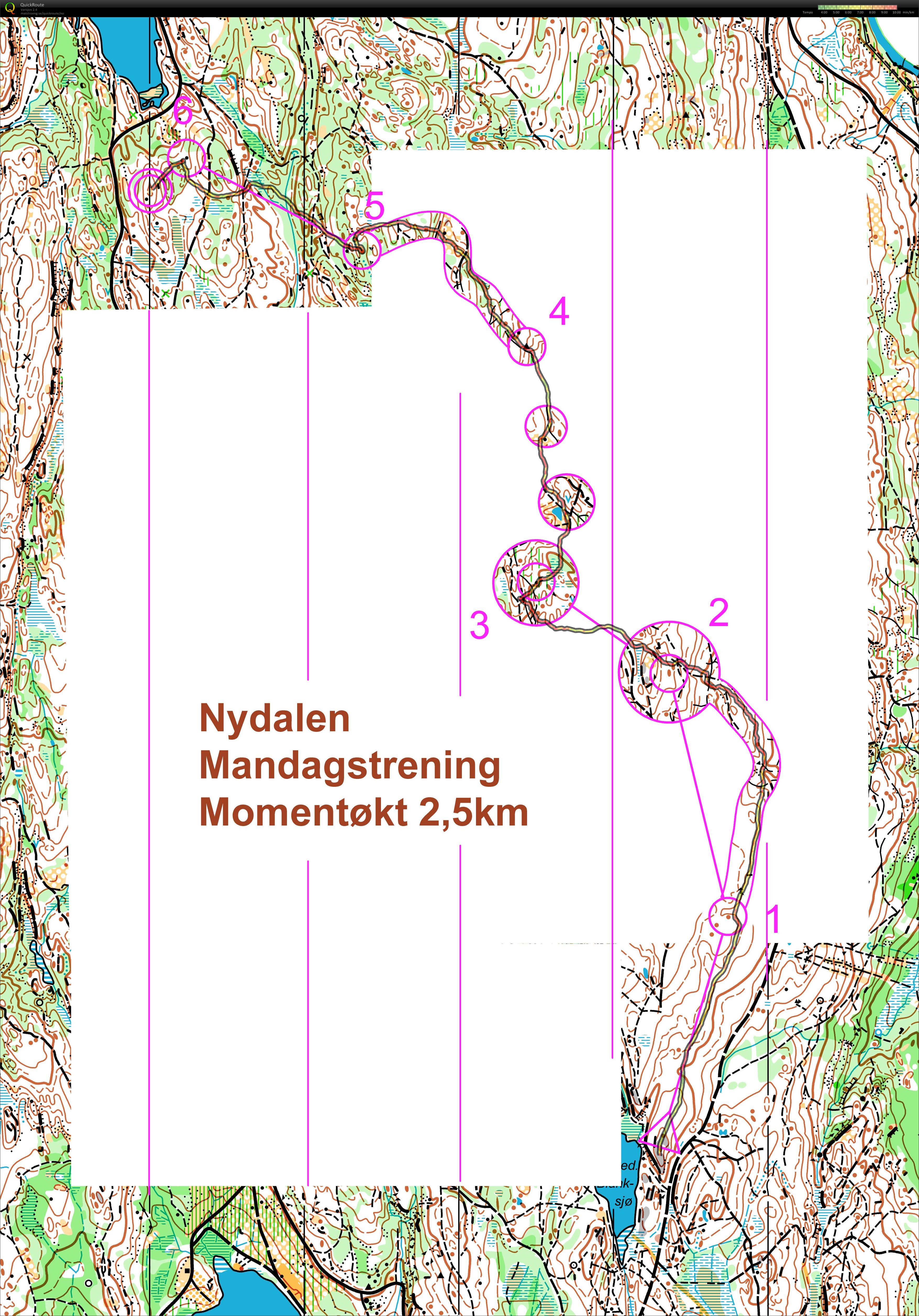Mandagstrening kurve, koridor og kartfelt (16/06/2014)