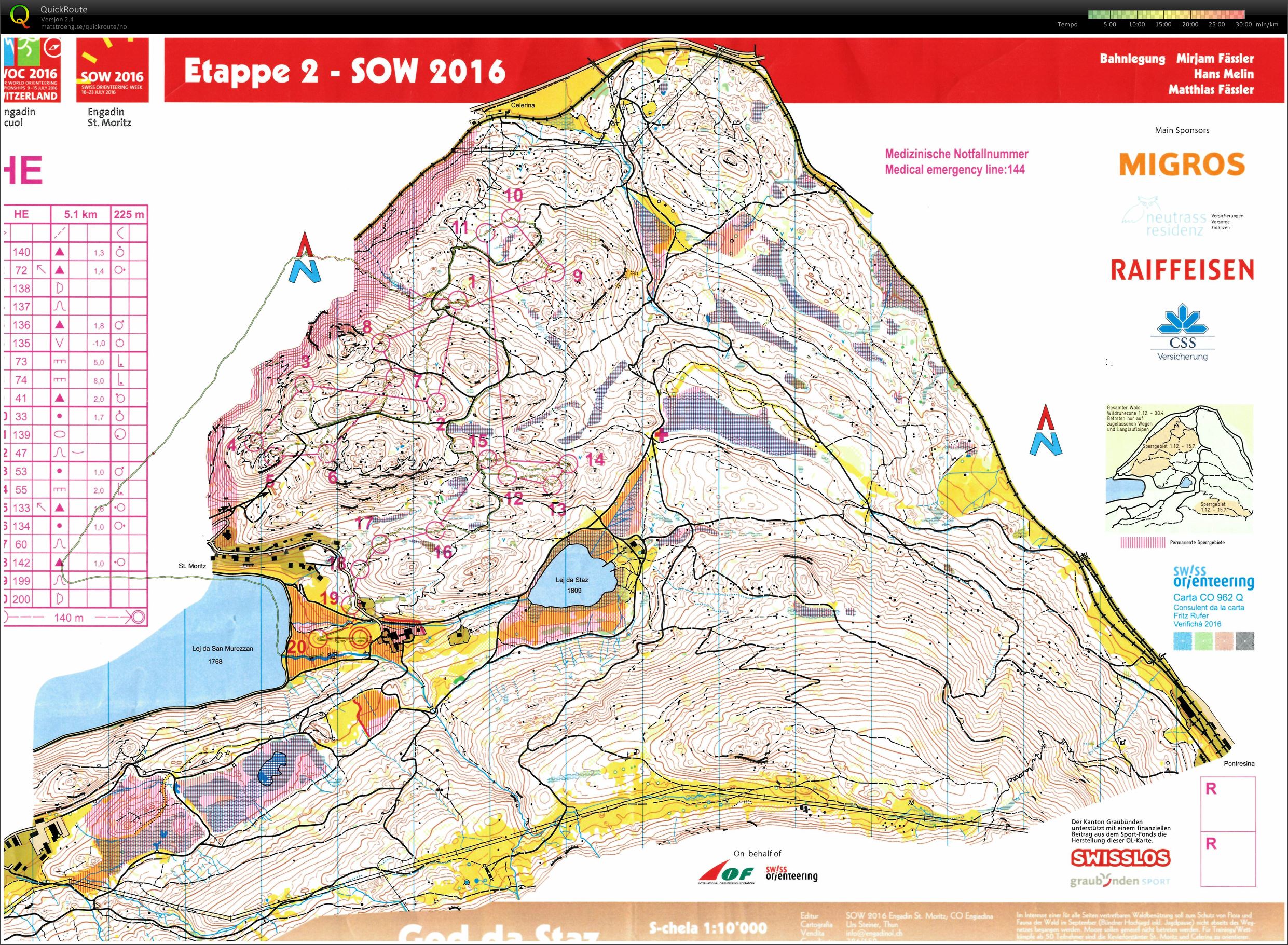 Swiss o-week etappe 2 (18-07-2016)