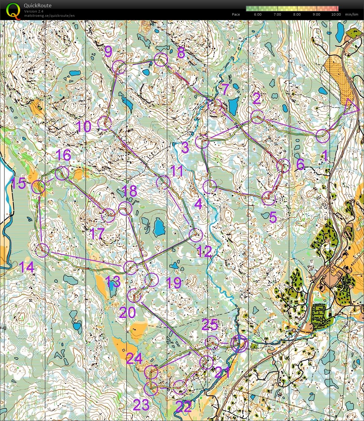 Rauland 9km o-teknikk (08.08.2017)