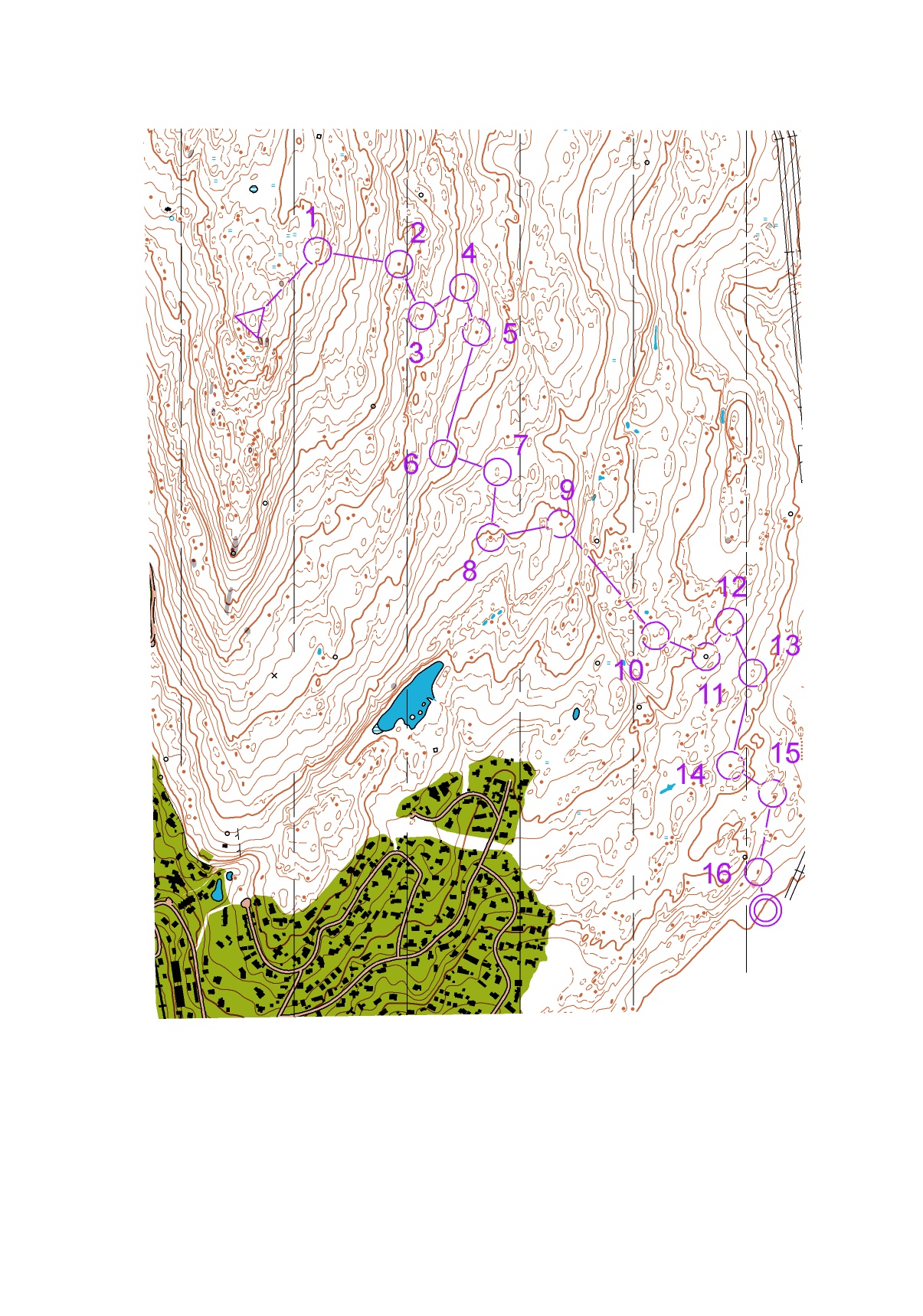 Downhill-O fra Vettakollen på kurvekart (2018-05-12)