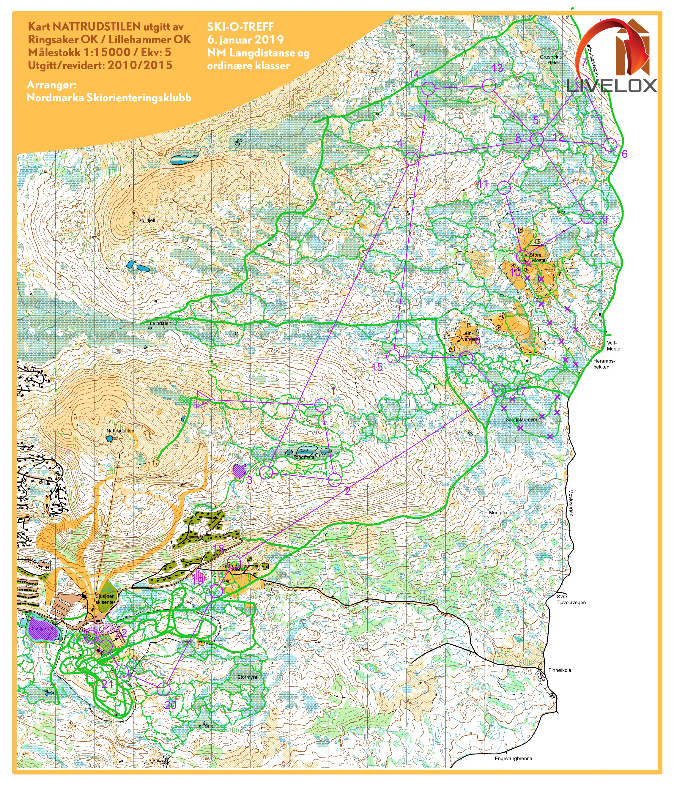Ski-o treff NM langdistanse (2019-01-06)