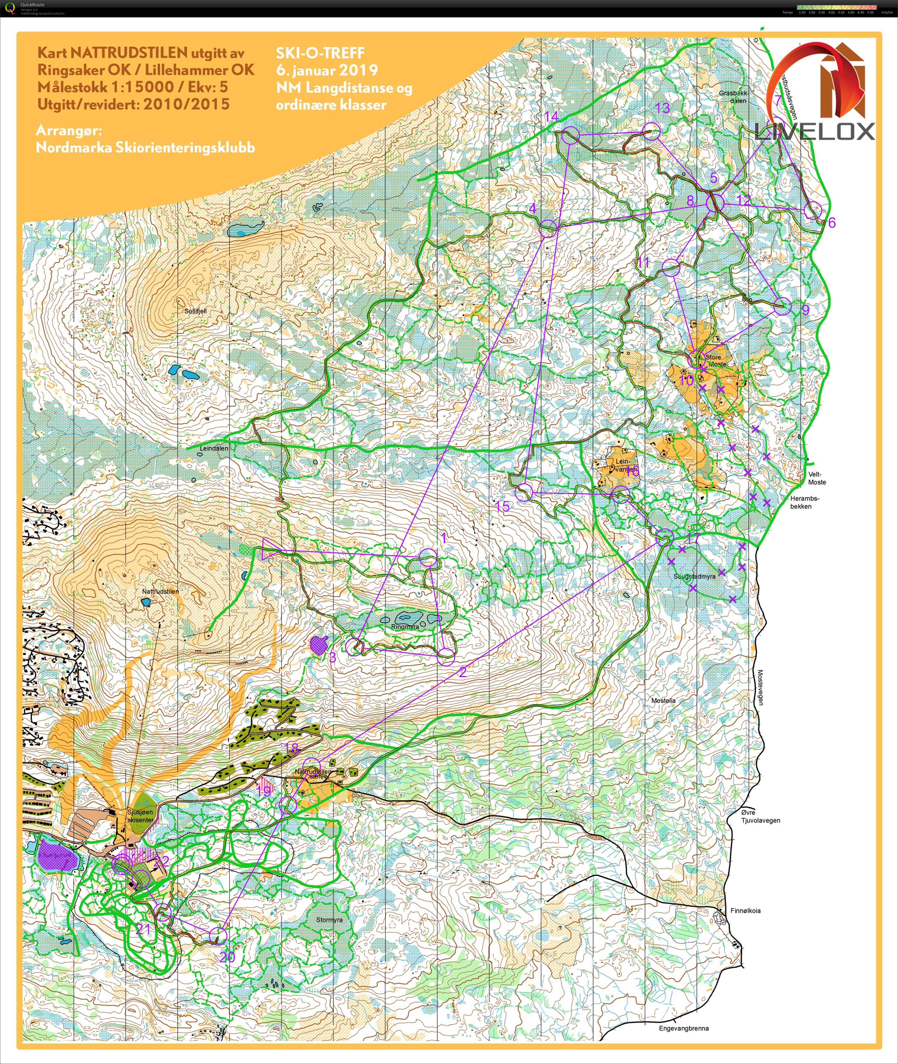Ski-o treff NM langdistanse (2019-01-06)